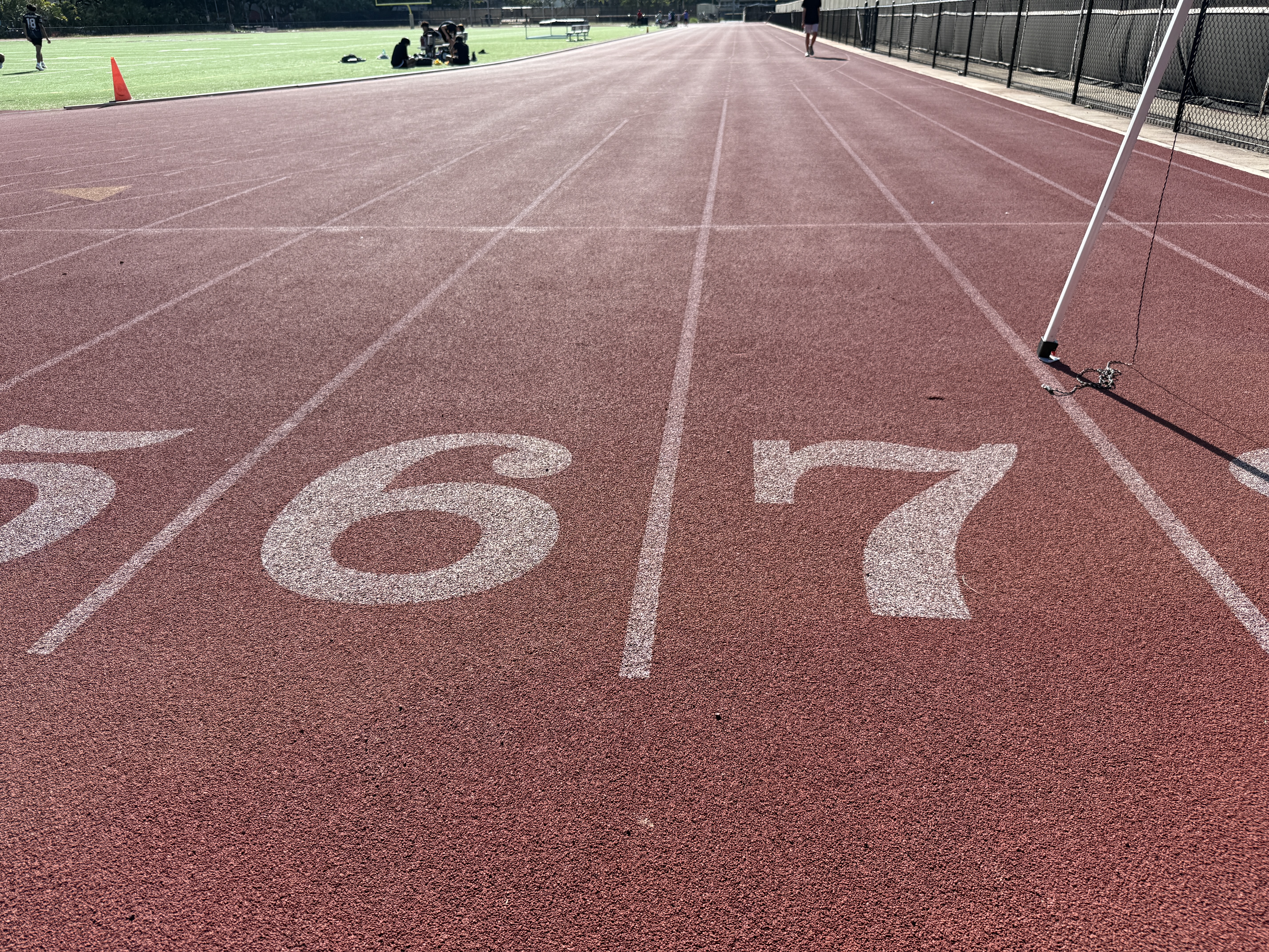 Athletes on the track